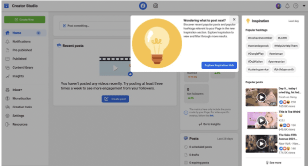 Facebook přidává do creator studia nové přehledy trendů