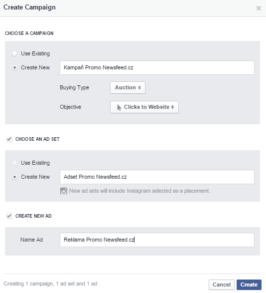 Power editor: vytváření reklam a jejich správa